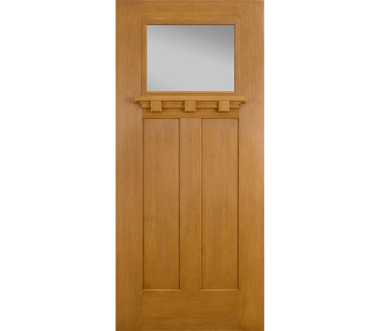 Monroe Craftsman Light Fiberglass Entry Door